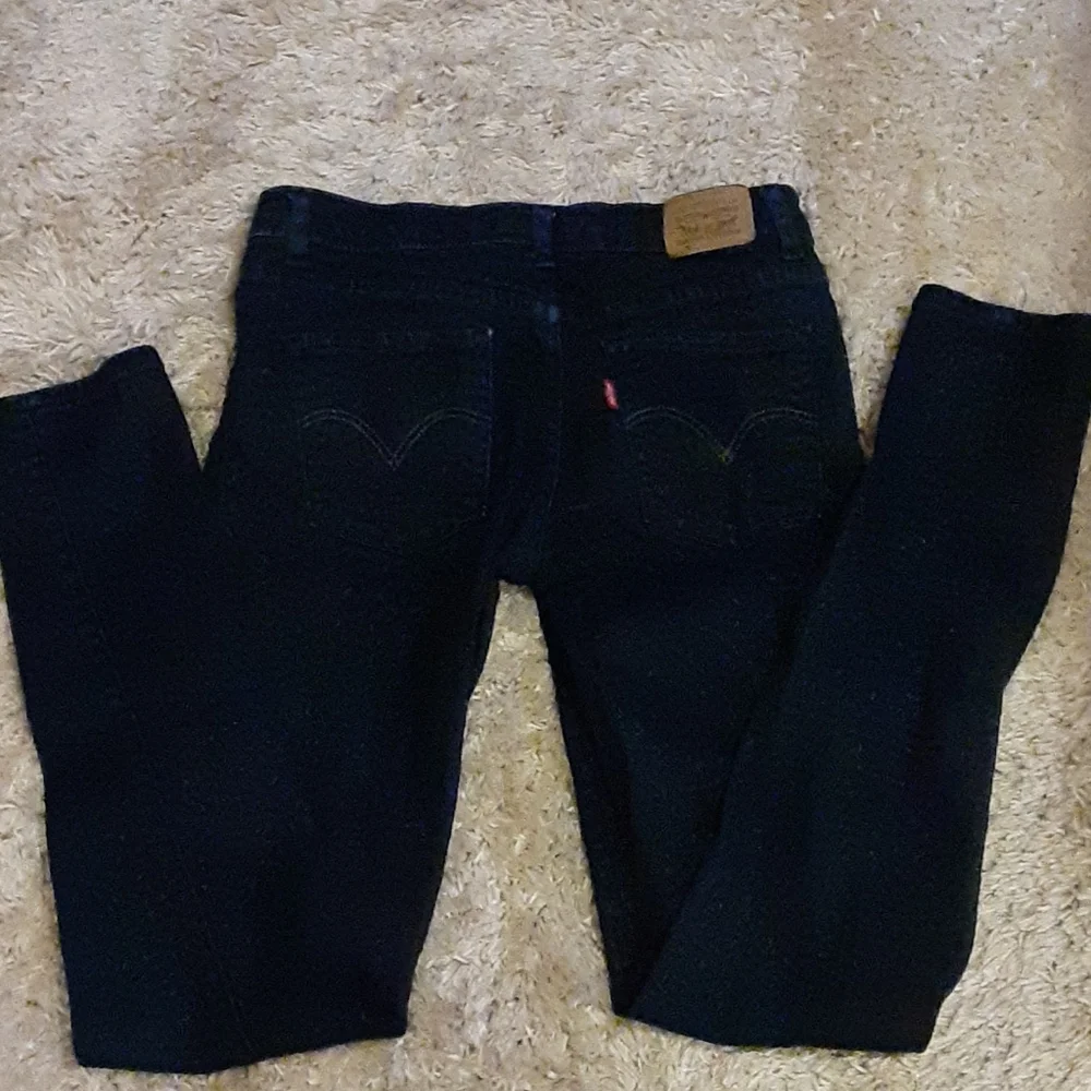 Levi's 710 super stretch skinny glitter blue jean classic 5 pocket sz 14R…EUC